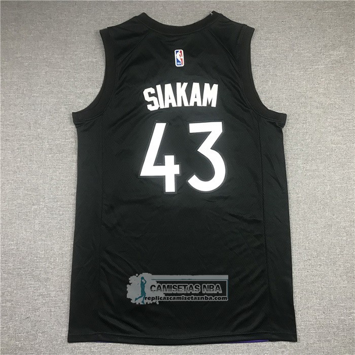 Camiseta Toronto Raptors Pascal Siakam Earned 2020-21 Negro Violeta
